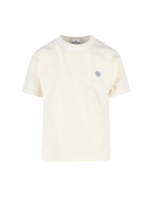 Stone IslandT-shirt con applicazione logo avorio Stone Island | L1S152100026S0057V0193